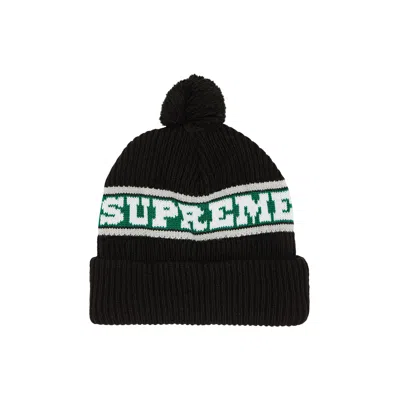 Pre-owned Supreme Big Stripe Beanie 'black'