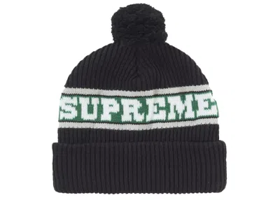 Pre-owned Supreme Big Stripe Beanie (fw24) In Black
