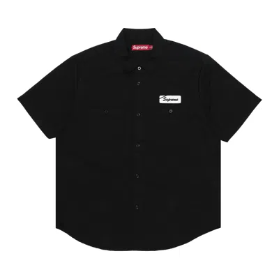 Pre-owned Supreme Bitch Short-sleeve Work Shirt 'black' | Men's Size Xxl