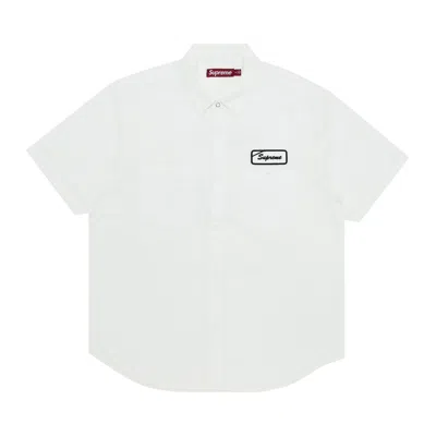 Pre-owned Supreme Bitch Short-sleeve Work Shirt 'white' | Men's Size Xxl