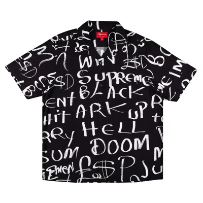 Pre-owned Supreme Black Ark Rayon Short-sleeve Shirt 'black' | Men's Size L