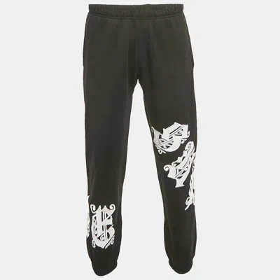 Pre-owned Supreme Black Cotton Knit Logo Applique Detail Joggers S