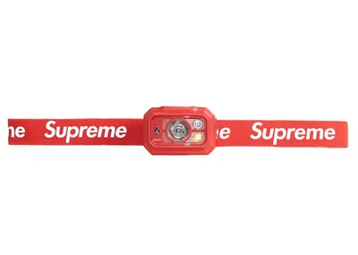 Pre-owned Supreme Black Diamond Storm 400 Headlamp In Red