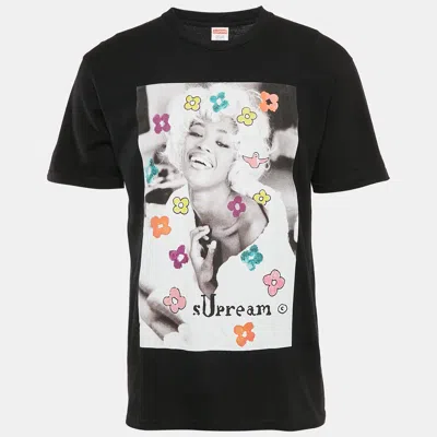Pre-owned Supreme Black Mark Gonzales Print Cotton Crew Neck T-shirt M