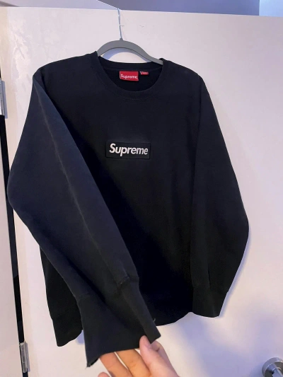 Pre-owned Supreme Black  Box Logo Crewneck Sweatshirt