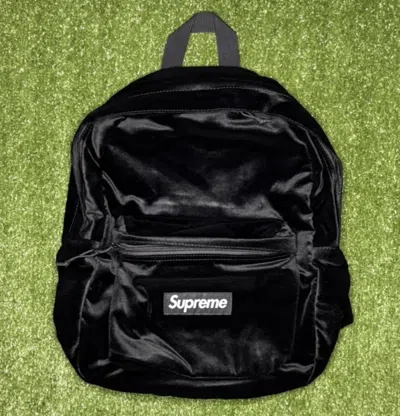 Pre-owned Supreme Black Velvet Backpack