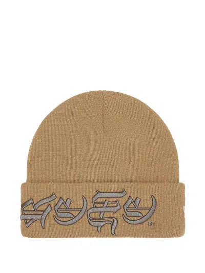 Supreme Blackletter Beanie Hat In Brown