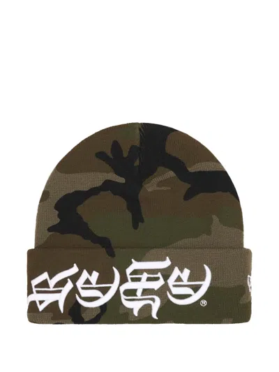 Supreme Blackletter Beanie Hat In Green