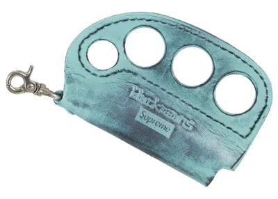 Pre-owned Supreme Blackmeans Leather Lighter Case In Light Green