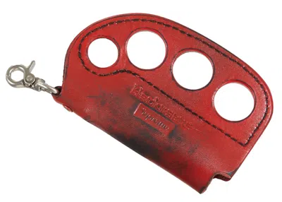Pre-owned Supreme Blackmeans Leather Lighter Case In Red