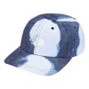 Supreme X Tnf Bleached Denim Print 6-panel Cap In Blue