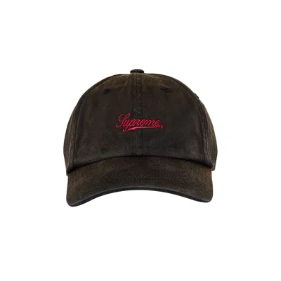 Pre-owned Supreme Bleached Chino 6-panel 'black' | Men's Size Onesize
