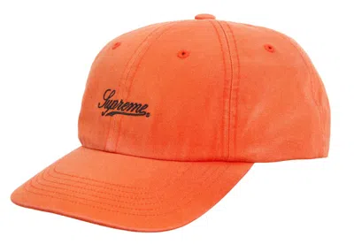 Pre-owned Supreme Bleached Chino 6 Panel In Orange
