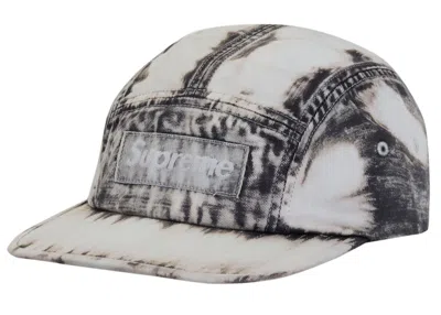 Pre-owned Supreme Bleached Chino Camp Cap In Black