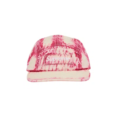 Pre-owned Supreme Bleached Chino Camp Cap 'red'