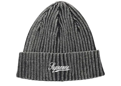 Pre-owned Supreme Bleached Rib Beanie In Black