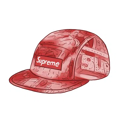 Pre-owned Supreme Bling Camp Cap In Red