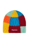 Supreme Block Knit Beanie Hat In Multi