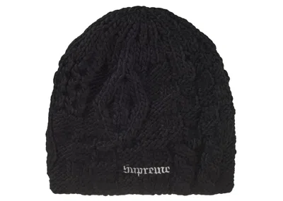 Pre-owned Supreme Block Knit Beanie In Black