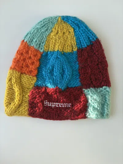 Pre-owned Supreme Block Knit Beanie Multicolour In Multicolor