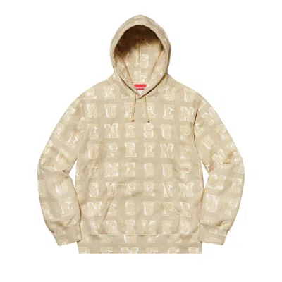 Pre-owned Supreme Blocks Hooded Sweatshirt 'tan'