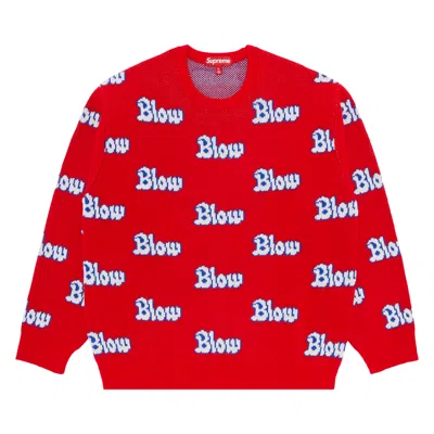 Pre-owned Supreme Blow Sweater 'red'