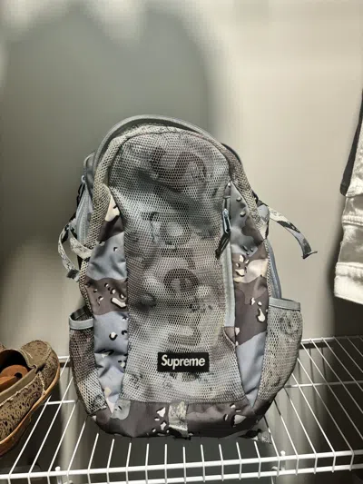 Pre-owned Supreme Blue Chocolate Chip Backpack Ss2020