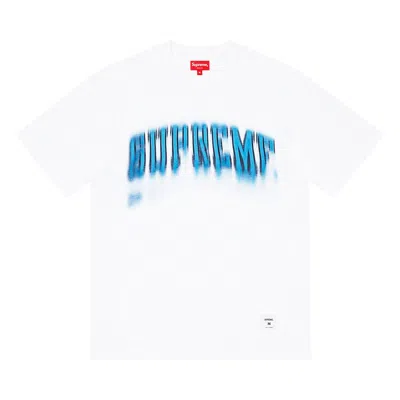 Pre-owned Supreme Blurred Arc Short-sleeve Top 'white' | Men's Size L