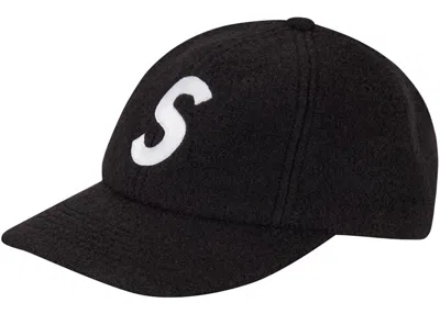 Pre-owned Supreme Boiled Wool S Logo 6panel In Black