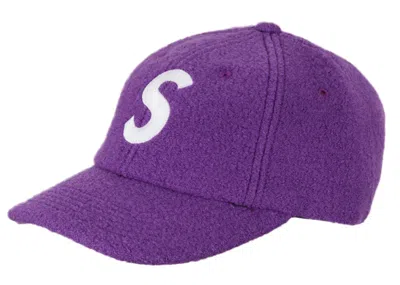 Pre-owned Supreme Boiled Wool S Logo 6panel In Purple