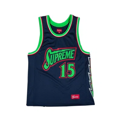 Pre-owned Supreme Bolt Basketball Jersey 'navy' | Blue | Men's Size M