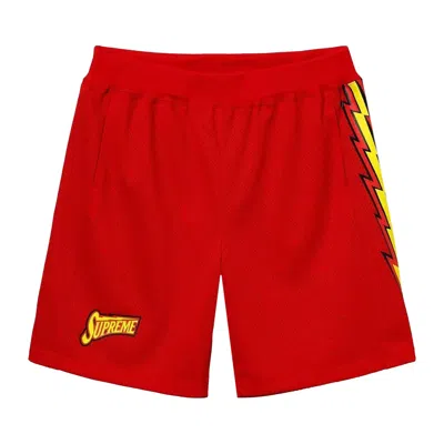 Pre-owned Supreme Bolt Shorts 'red'