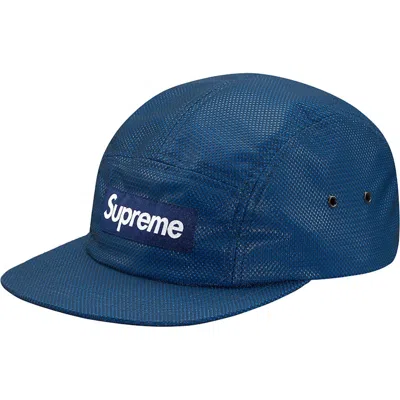 Pre-owned Supreme Bonded Mesh Camp Cap In Blue