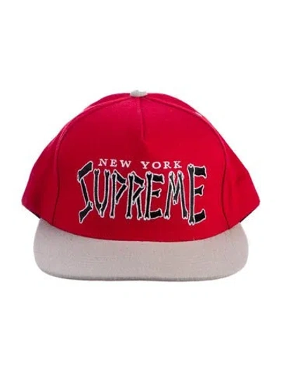 Pre-owned Supreme Bone Baseball Cap W/tags In Red