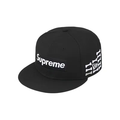 Pre-owned Supreme Bones Box Logo New Era 'black' | Men's Size 8