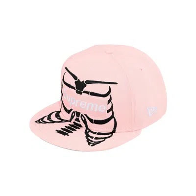 Pre-owned Supreme Bones Box Logo New Era 'pink' | Men's Size 8