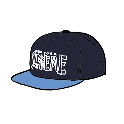 Pre-owned Supreme Bones Logo 5panel In Navy Blue