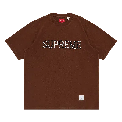 Pre-owned Supreme Bones Short-sleeve Top 'brown'