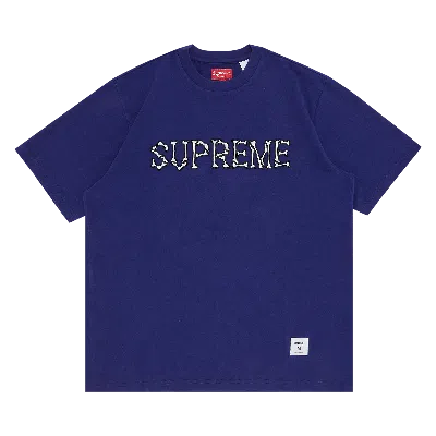 Pre-owned Supreme Bones Short-sleeve Top 'dark Royal' In Blue