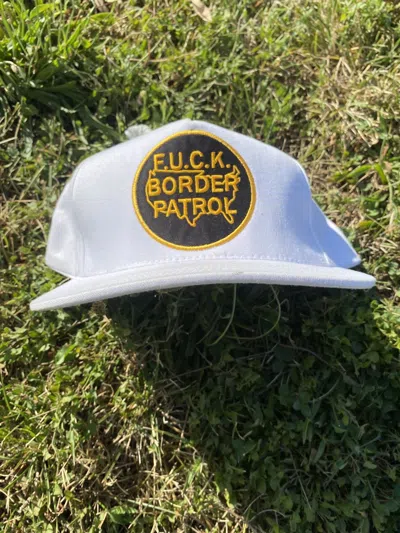 Pre-owned Supreme Border Patrol Adjustable Snapback Hat White Cap