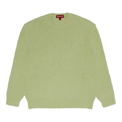 Pre-owned Supreme Bouclé Small Box Sweater 'bright Lime' | Green | Men's Size M