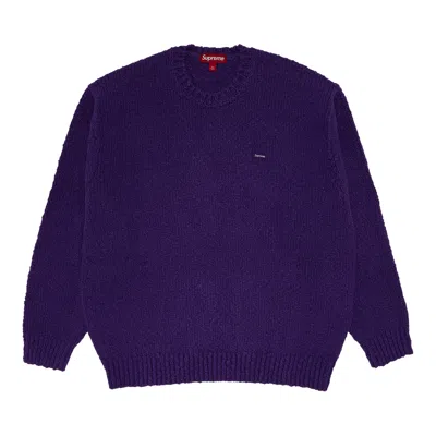 Pre-owned Supreme Bouclé Small Box Sweater 'purple'