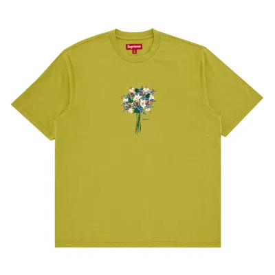 Pre-owned Supreme Bouquet Short-sleeve Top 'lime' In Green