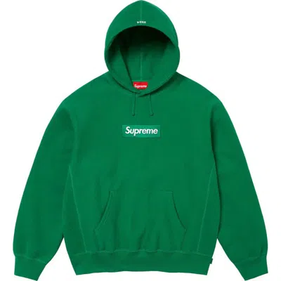 Pre-owned Supreme Box Logo '24 Green Hoodie