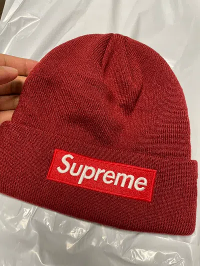 Pre-owned Supreme Box Logo Beanie Fw22 In Red