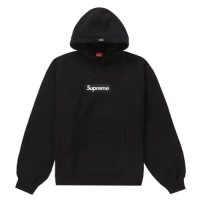Pre-owned Supreme Box Logo Black Hoodie Hooded Sweatshirt Fw23 [black Large]