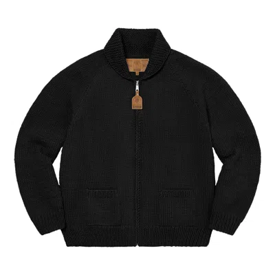 Pre-owned Supreme Box Logo Cowichan Sweater 'black'