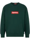Supreme Box Logo Crew-neck Sweatshirt In Green