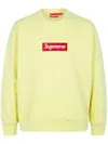 Supreme Box Logo Sweatshirt In Yellow
