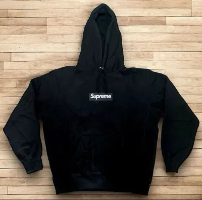 Pre-owned Supreme Box Logo Hooded Sweatshirt Black Fw21